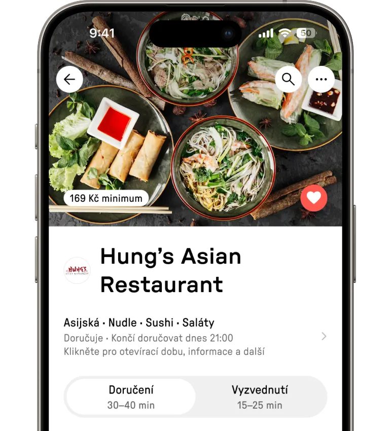 Náhled do mobilní aplikace Reservo Eats